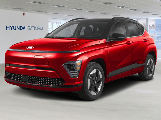 Hyundai Kona électrique 2025 2025 Rouge ultime avec toit Noir abyssal